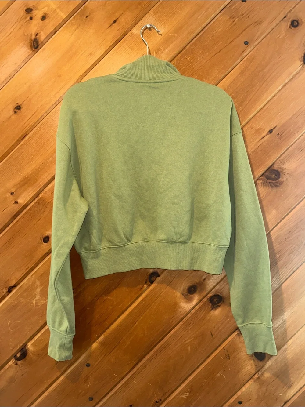 Nike Sportswear Phoenix Fleece Oversized 1/2-Zip Crop Alligator Green Sweatshirt